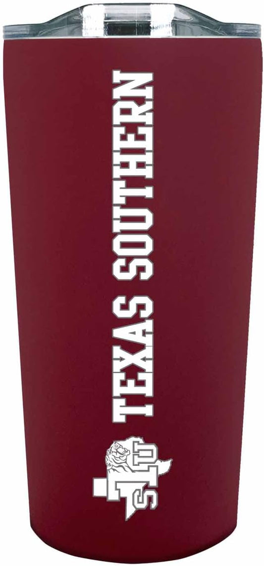 Campus Colors NCAA Stainless Steel Tumbler perfect for Gameday - 18 oz - Double Walled - Keeps Drinks Perfectly Insulated (Texas Southern University - Maroon)