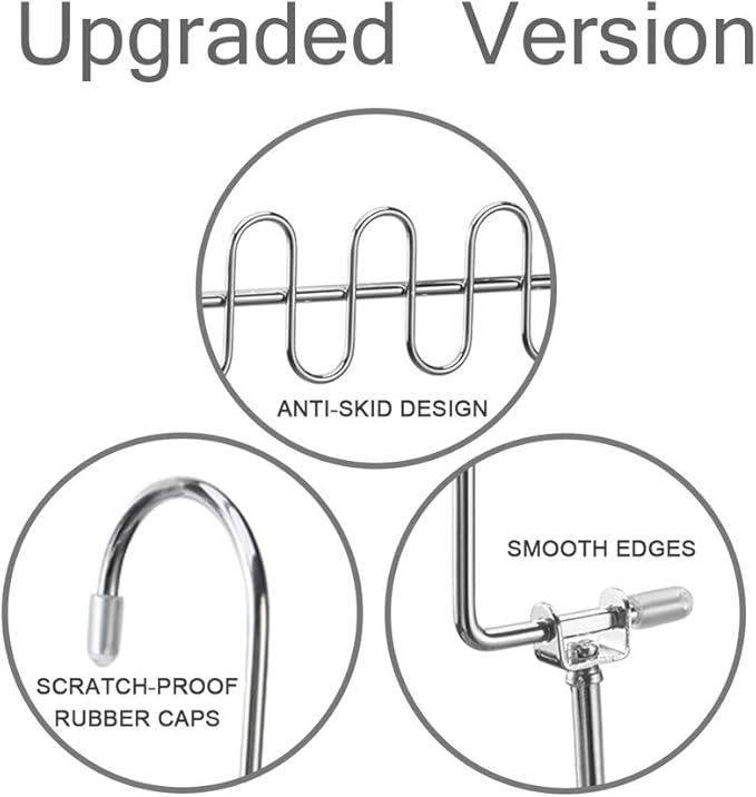 Meetu Closet Organizer - 9.5 Inch Cloth Hanger Magic Space Saving Hangers for Wardrobe Organization (Pack of 8)