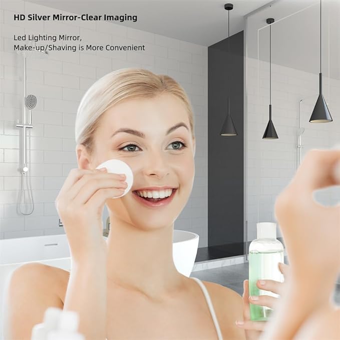 36" x 30" LED Bathroom Mirror Wall Mounted Anti-Fog Front Lighted Vanity Mirror Lighted Dimmable Led Makeup Mirror with Lights