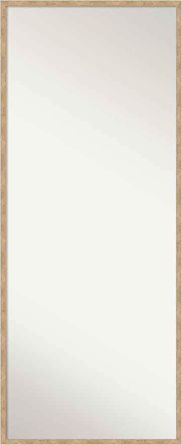 Amanti Art Bronze Full Length Mirror, 61x25 Imprint Light Bronze Tall Free Standing Body Wall Mirror Full Length for Dressing, Modern Wood Frame, Lean on Floor or Hang, Wall Decor