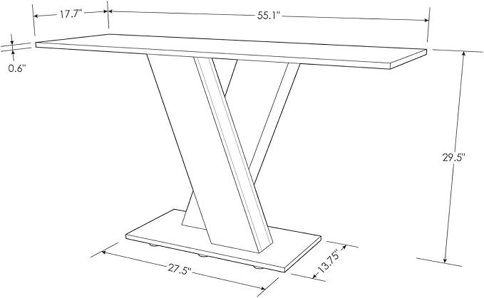 Modern Malbec Black and Grey Marble Console Table with Polished Stainless Steel Base