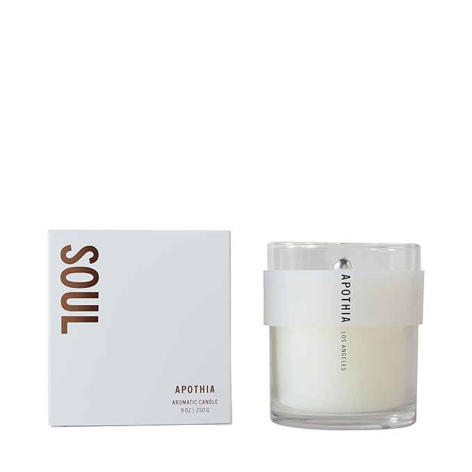 APOTHIA - Soul Candle | Mahogany & African Ginger | Award Winning Scented Candles with Premium Soy Wax Blend | 60 Hour Long Burning | 9 oz | Small Batches for Luxury Quality