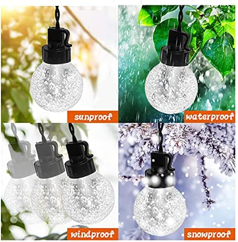AWQ 35 FT Globe String Lights Outdoor Commercial Grade Light with 20 G50 Shatterproof LED Bulbs Waterproof Extendable for Indoor Outdoor Wedding Garden Party Christmas Trees Decoration (Warm)