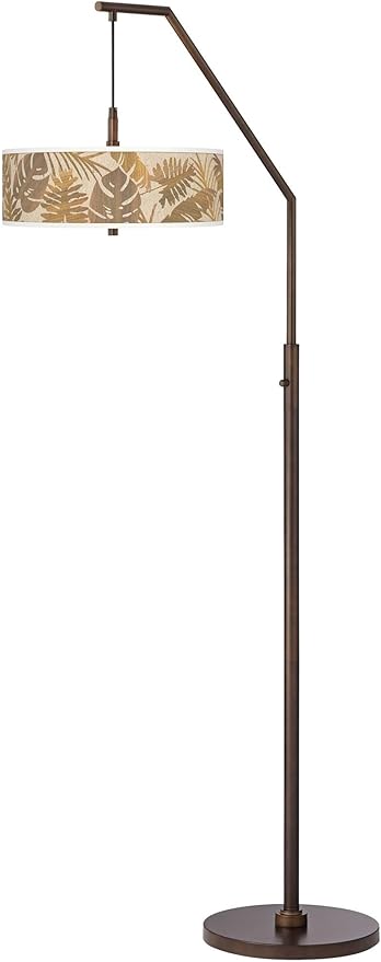 Tropical Woodwork Bronze Downbridge Arc Floor Lamp