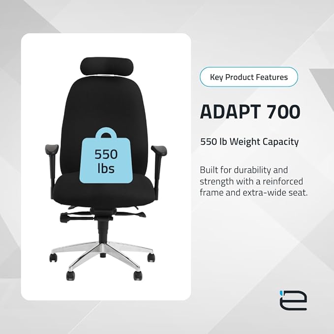Heavy-Duty Bariatric Ergonomic Office Chair - 550lbs Capacity, Adjustable Backrest and Seat Tilt, Pressure Relief Foam Seat