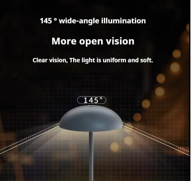 Multi-Scene LED Table lamp with Touch dimming and USB-C Charging. Delivers 6-8 Hours at max Brightness. Easy to Install and Carry. Suitable for The Outdoors, Dining Room, Bedroom, etc.