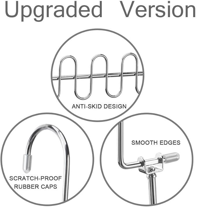 Meetu Space Saving Hangers Magic Cloth Hanger Metal Closet Organizer (Pack of 12)