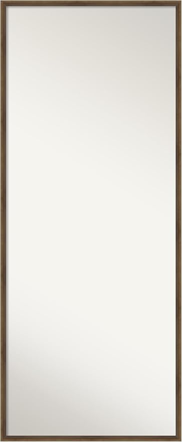 Amanti Art Bronze Full Length Mirror, 61x25 Lucie Light Bronze Tall Free Standing Body Wall Mirror Full Length for Dressing, Modern Wood Frame, Lean on Floor or Hang, Wall Decor