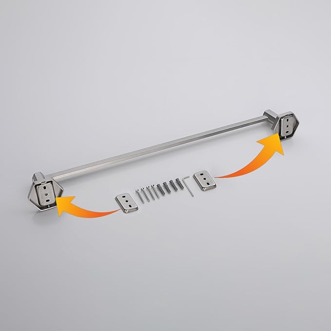 GERZWY 24 Inch Bath Towel Bar Brushed Stainless Steel Bathroom Towel Holder, Heavy Duty Wall Mounted Towel Rack