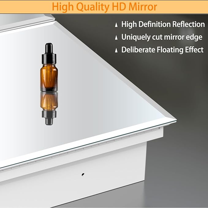 Medicine Cabinet with Mirror, 32x26 Inch Bathroom Mirrored Cabinet with Double Doors, Extra Storage Space, Bevel Mirror Wall Cabinet, Recessed or Surface Mount