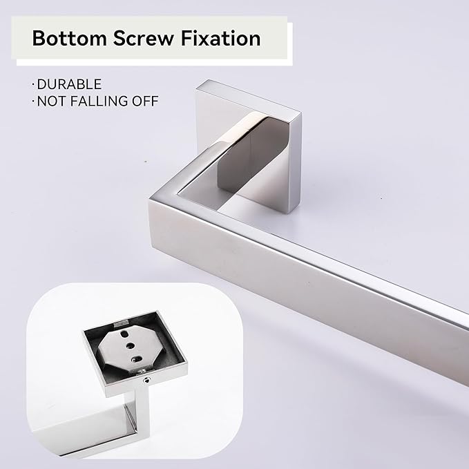 LANC 12-Inche Towel Bars for Bathroom Wall Mounted Chrome Polished Total-14” Stainless Steel Towel Hanger Silver Hand Towel Holder for Cabinet Kitchen Towel Racks Towel Rods, A8804CP-3P1