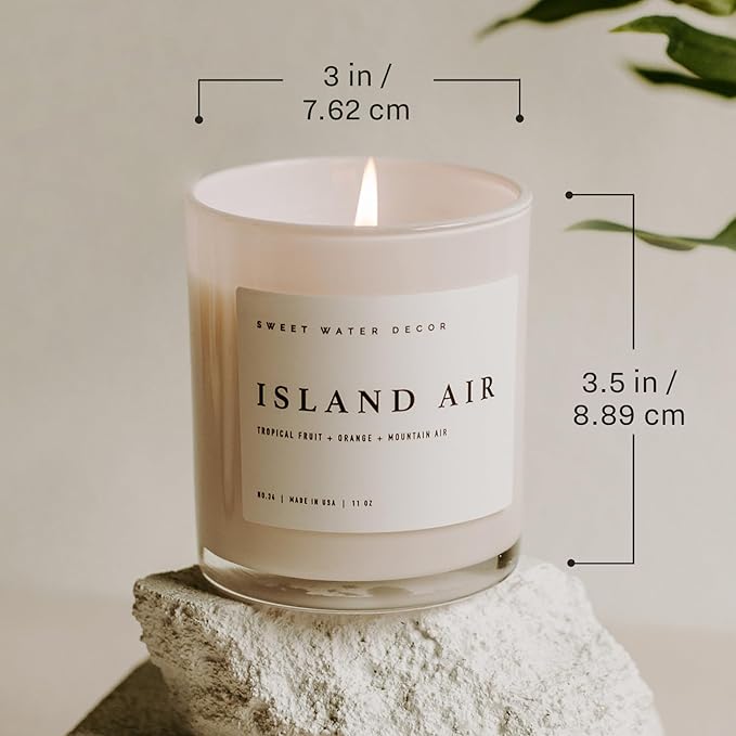 Sweet Water Decor Relaxation Candle - Peppermint, Clove, Cedar, Eucalyptus Scented Aromatherapy Candle - 11oz Jar Candle with Wood Lid, 50+ Hour Burn Time, Made in The USA - Spa Candle for Spring