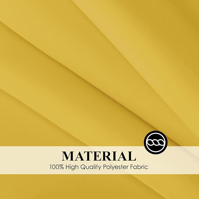Rectangle Tablecloths 60x120 Inch 2 Pack Yellow Tablecloth for 6ft Washable Decorative Linen Polyester Table Cloths for 8ft Dining Table Banquets Buffet Parties and Wedding