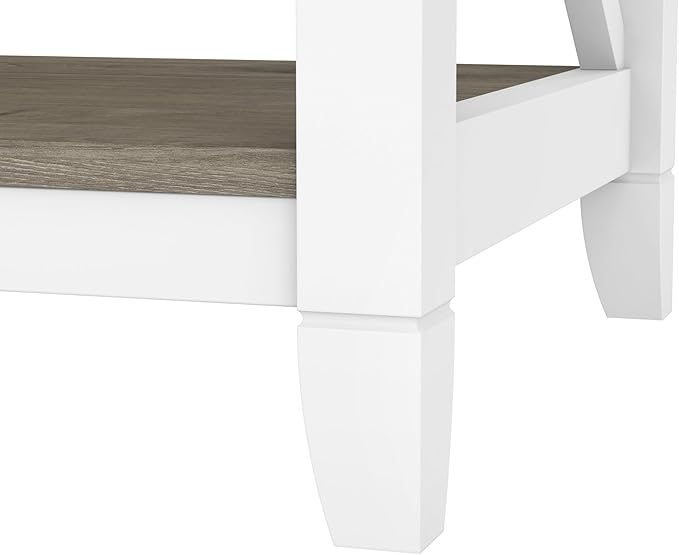 Bush Furniture Coffee Table with Storage with Aged Bronze Hardware | Key West Collection Center Counter for Living Room | 47Wx24Dx18H