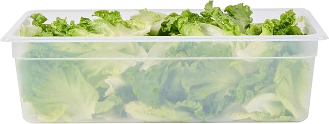 Restaurantware Food Pans Pack of 10 Plastic Rectangle Food Containers Full Size with Traceability Label, Storage Containers Dishwashable Hot Cold Friendly for Restaurants Buffet Commercial Use