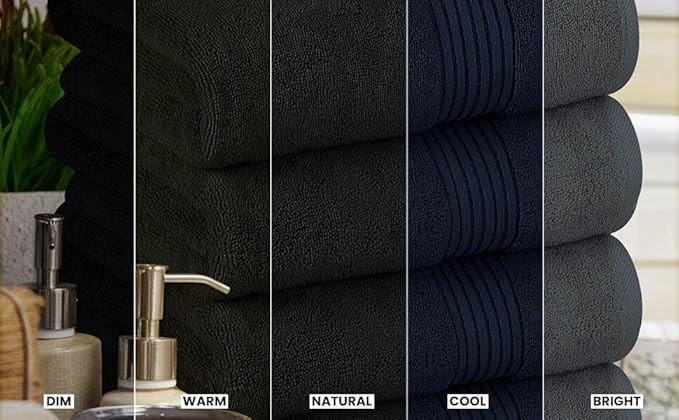 Utopia Towels Luxurious Bath Towels Set, 4 Pack, 27 x 54 Inches – 100% Ring Spun Cotton, Thick, Plush, and Fast-Drying, Designed for Premium Hotels, Spas, and Homes, Black