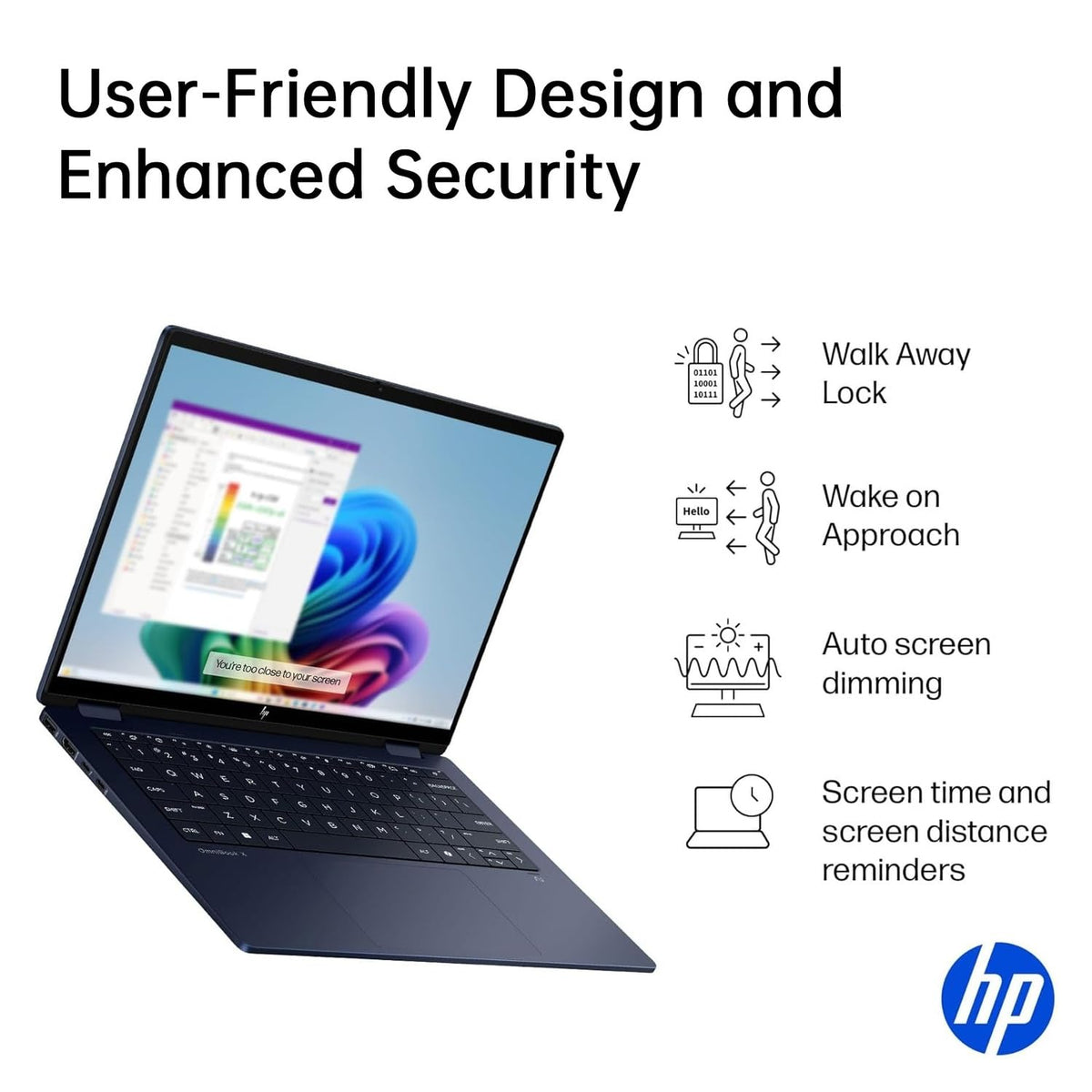 HP OmniBook X Flip 14 2-in-1 Laptop, Laptop Touchscreen 14" WUXGA IPS, Intel 8-core Ultra 5 226V, Intel Arc 130V GPU, 16GB RAM 512GB SSD, Thunderbolt 4, Windows 11 with Stylus Pen
