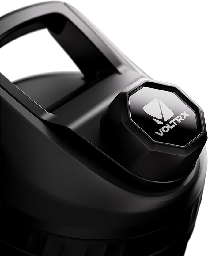 VOLTRX ChillMix Shaker Bottle Insulated Stainless Steel - USB C Rechargeable Electric Protein Shake Mixer, Shaker Cups for Protein Shakes and Meal Replacement, Chrome Steel, 16 oz