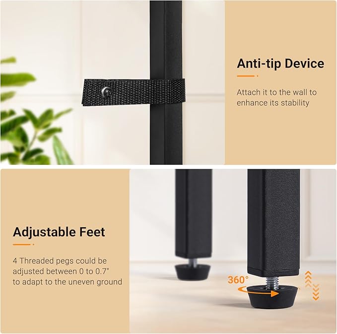 ELYKEN 94.5" Narrow Console Sofa Table with Power Outlet, 5.9'' Behind Couch Table with Charging Station, Long Entryway Tables for Living Room, Hallway, Black