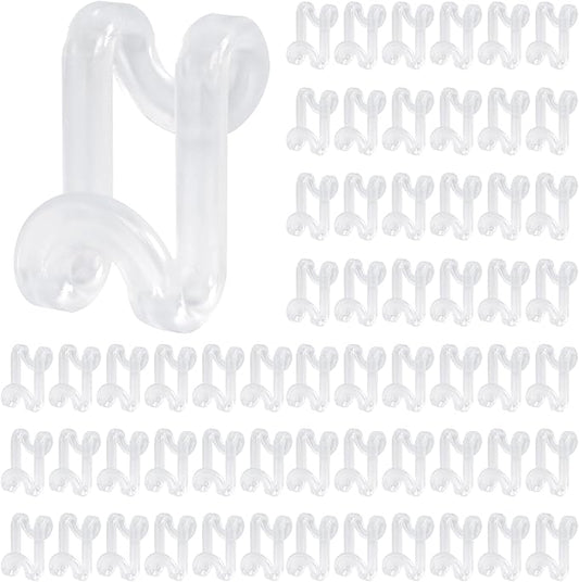 Hanger Hooks Space Saving, 60PCS Clothes Hanger Connector Hooks Closet Space Savers for Hanging Clothes, Clear