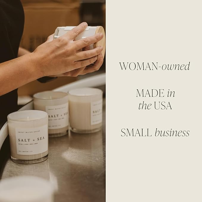 Sweet Water Decor Flower Shop Candle - Jasmine with Pink Peppercorn Scent -100% Cotton Wick Soy Blend Wax Candles with 50 Hour Burn Time - Poured in The USA - 11oz White Jar