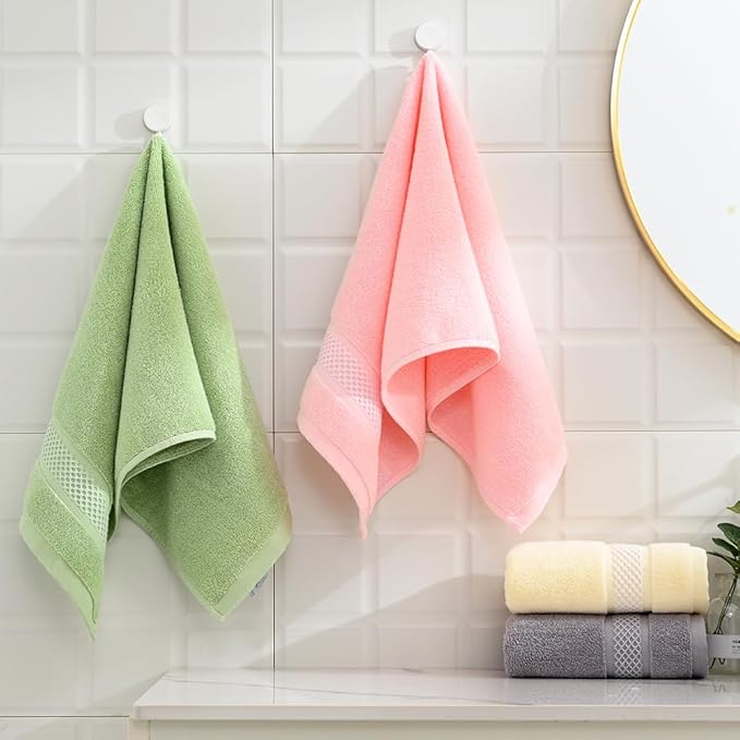 sense gnosis Beige Hand Towel Set of 2 Absorbent 100% Cotton Quick Dry Super Soft Hand Towels for Bathroom 13 X 29 Inches