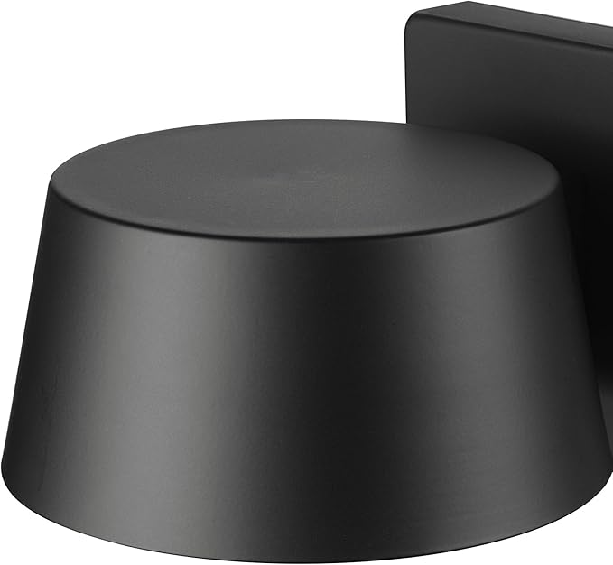 GLOBE Electric 44782 LED Integrated Outdoor Wall Sconce, Matte Black, 8W, 650 Lumens, 2700 Kelvin, Back Porch Lights, Front Patio, Garage Fixture, Exterior Lighting for House