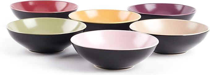 Colors Life Dinner 18pc Set, Very Berry - 6 Assorted Colors Berry, Beige, Curry, Olive, Plum and Pink