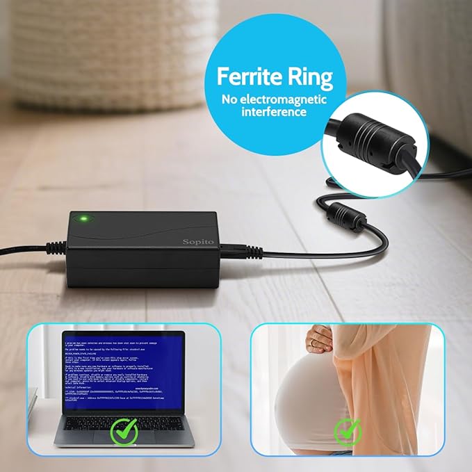 Sopito Recliner Power Supply Universal 29V 2A AC/DC Adapter 100-240V with Longer Power Cord, 2-Pin Switching Transformer, Replacement Part for Recliner Sofa/Lift Chair/Electric Couch/Standing Desk