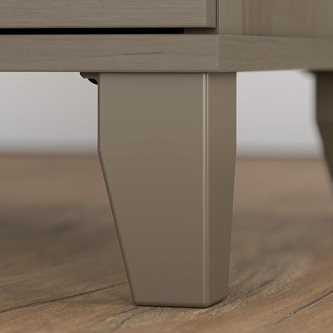 Bush Furniture Somerset 72W 3 Position Sit to Stand L Shaped Desk with Hutch in Ash Gray | Adjustable Height Table for Home Office