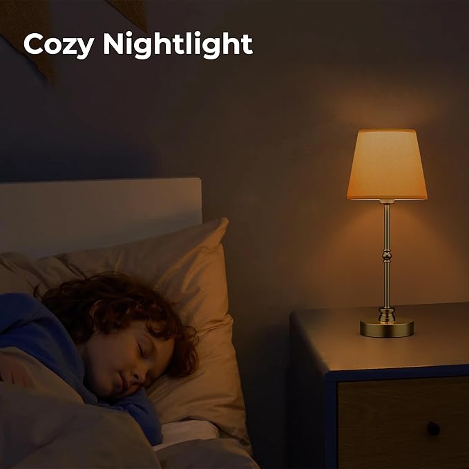 Rechargeable Table Lamp Cordless,5200mAH Battery Operated LED Lamp,3000K Stepless Dimming,Portable Touch Control Wireless Lamp for Dining Room Living Room Bedroom Restaurant Gold 1 Pack