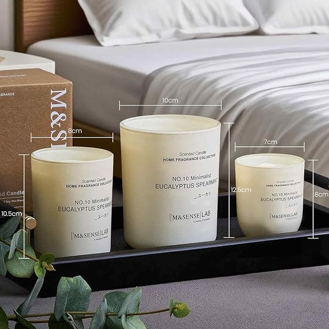 M&SENSE Natural Soy Candle| Espresso Love | 8.82 oz, 50H Burn | Minimalist Christmas Scented Candle for Relaxation, Gifting, Home Décor | for Bedroom, Office, Party Medium