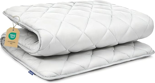 Aircliff Japanese Floor Mattress, Roll Up Tatami Mat, Sleeping Pad, Shikibuton, CertiPUR-US Certified Foam Floor Bed Futon Mattress for Dormitory, Guest Bed, Designed in Japan(Light Grey, Queen)