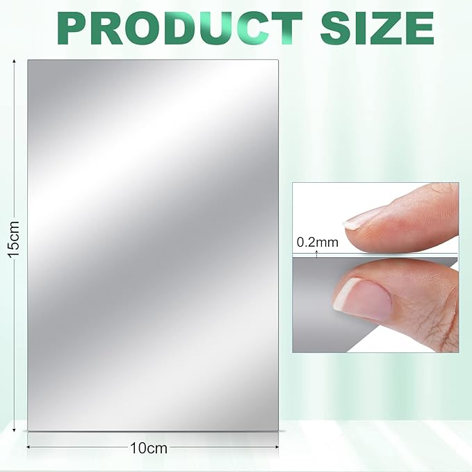80 Pcs Flexible Mirror Sheets Self Adhesive Non Glass Mirror Tiles Stickers Peel and Stick Wall Sticker Plastic Wallpaper for Home Door Wall Decor(4 x 6 Inch)