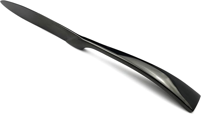 5-Piece 18/10 Stainless Steel Flatware Set Mirror Polishing Black, Serive for 1