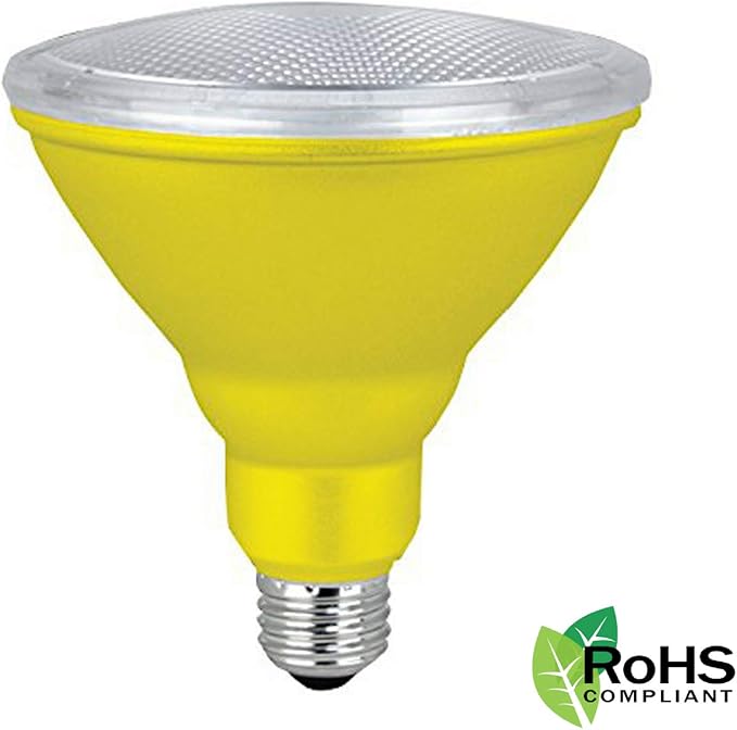 Xtricity LED PAR38 Colored Flood Light Bulb, 7W, (40W Equivalent), Waterproof, Indoor/Outdoor, E26 Medium Base, 120V, RoHs Listed, Yellow (1 Pack)