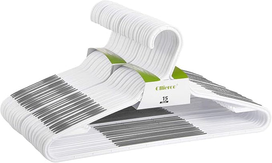 30 Pack Bendable Plastic Hangers Light-Weight Non-Slip Clothes/Suit Hangers(Grey)