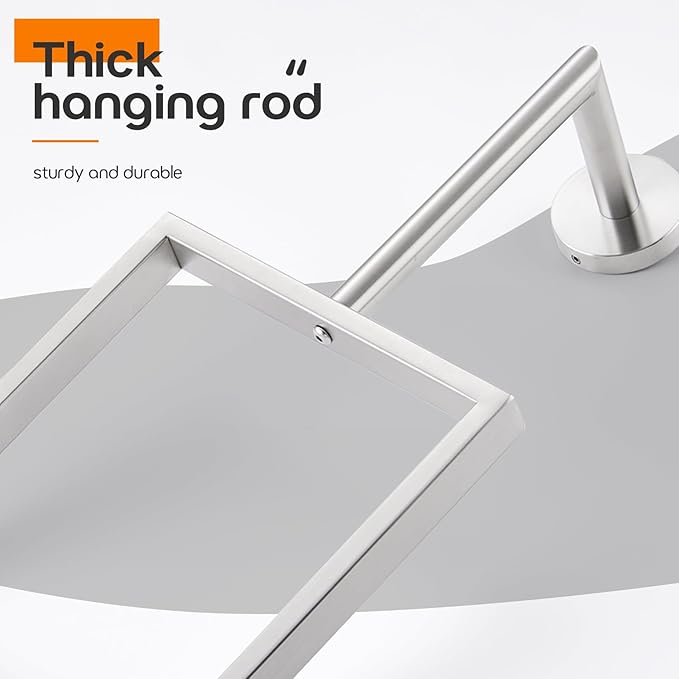 Towel Ring Brushed Nickel Hand Towel Rack for Kitchen Decor Wall Mount Stainless Steel Bath Towel Hanger Bathroom Hardware Accessories, AN3005BR