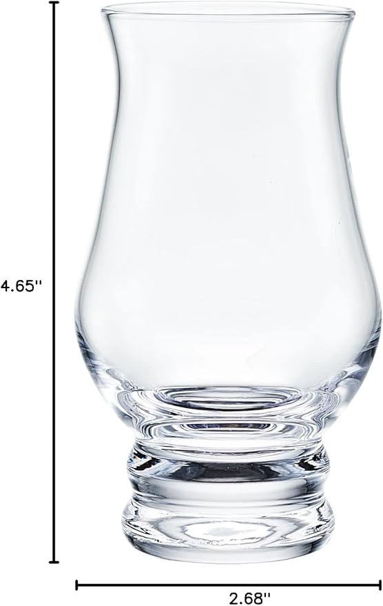Whiskey glasses Set of 2 - Clear Shot Glasses Bar Set Snifter Glass, Tasting DOF Rocks Glasses Gift Set - Brandy Whisky Glass for Liquor, Scotch, Bourbon, Tequila, Gin, Tonic, Cognac, Vodka, Cocktail