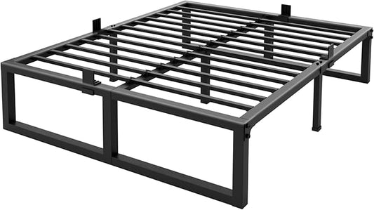 16 inch King Bed Frame,3500 lbs Heavy Duty Metal Platform,Steel Slats Support/No Box Spring Needed/Noise Free/Non-Slip/Easy Assembly