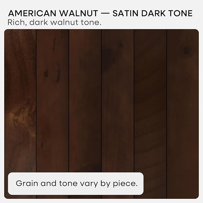 Homeforia 24inch Walnut Floating Shelves for Wall, High End Solid Real Wood 24in Floating Shelf for Bathroom, Dark Brown 24 inch Long Floating Shelves, Heavy Duty Bracket, 24 X 6.5 X 1.75 in, Set of 3