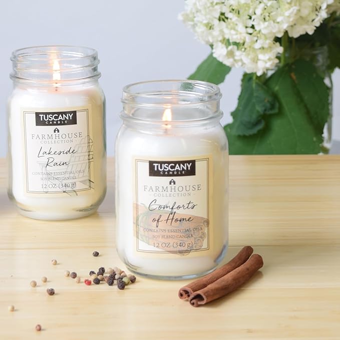 Tuscany Candle Lakeside Rain Scented Candle, 12 oz – Farmhouse Collection