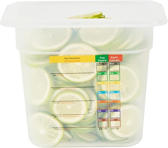 Restaurantware Food Storage Container 1 Pack of 6.8 x 4.2 x 5.9 Inches Plastic Stackable Storage Box White Reusable Label Container Dishwasher Safe For Restaurants And Kitchens