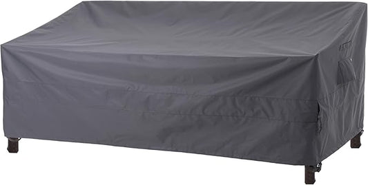 WJ-X3 3-Seater Outdoor Sofa Cover, Heavy Duty Patio Couch Cover, Waterproof, High Wind Resistant - 87W x 37D x 35H, Grey