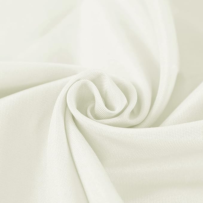 6 Pack Ivory Tablecloth 60 x 120 Inch Table Cloth for 8 Foot Rectangle Tables, Wrinkle Resistant Washable Polyester Fabric Table Covers for Party, Wedding,Dining,and Banquet