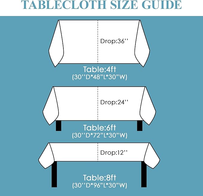 VidaFete 1 Pack Tablecloth 60 * 120inch Rectangle Table Cloth Polyester, Stain Wrinkle Resistant Dining Table Cover for Kitchen Dinning Party Wedding Rectangle Tabletop Buffet Decoration(White)