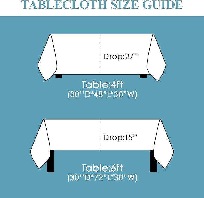 VidaFete 1 Pack 60 * 84inch Rectangle Tablecloth Polyester Table Cloth，Stain Resistant and Wrinkle Polyester Dining Table Cover for Kitchen Dinning Party Wedding Tabletop Buffet Decoration(White)