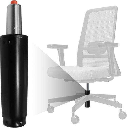 Office Chair Gas Lift Cylinder Fits Most Desk Chairs and Gaming Chairs Long Stroke Hydraulic Pneumatic Shock Piston Heavy Duty 500Lbs (9.5in Cylinder Length)
