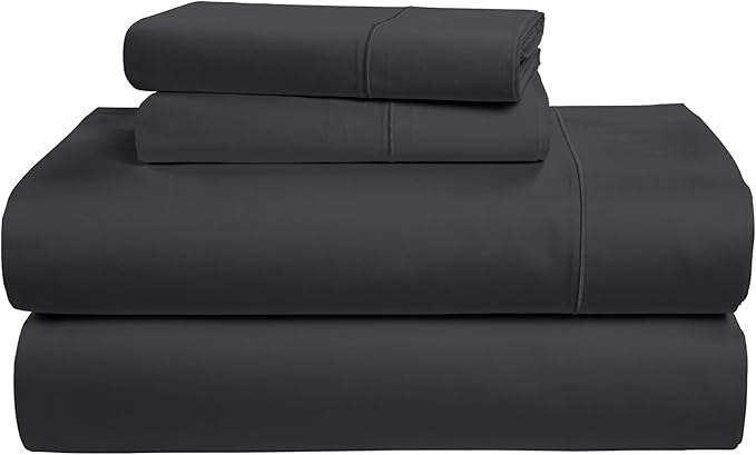 LANE LINEN 100% Egyptian Cotton Sheets King Size, Fully Elasticized Reinforced Seams Extra Deep Pocket King Sheet, No Pill Fade Resistant Cooling Sheets King Size - Moonless Night
