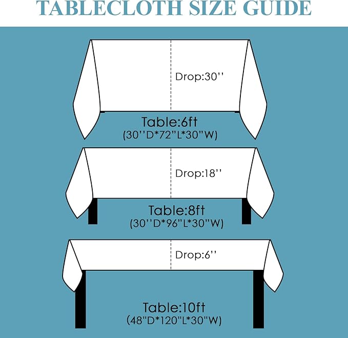 VidaFete 1 Pack Tablecloth 90 * 132inch Rectangle Table Cloth Polyester, Stain Wrinkle Resistant Polyester Dining Table Cover for Kitchen Dinning Party Wedding Tabletop Buffet Decoration(White)